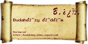 Budaházy Ádám névjegykártya